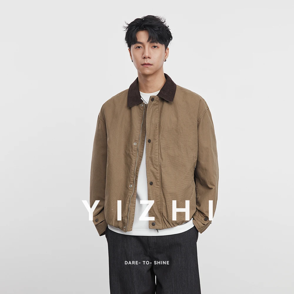 

Fashion Men's American Retro Lapel Work Jacket 2025 Autumn New All-match Casual Jacket Men's Jacket