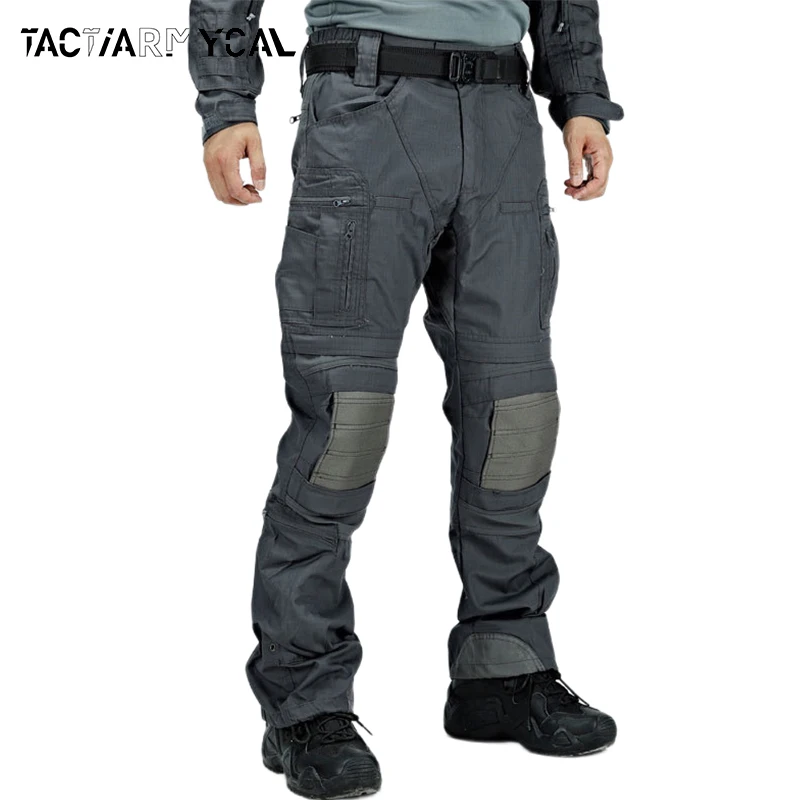 Outdoor Tactical Pants Casual Waterproof Cargo Pant Men New Training Trousers Wear-Resistant Multi Bag Casual Man Pant New