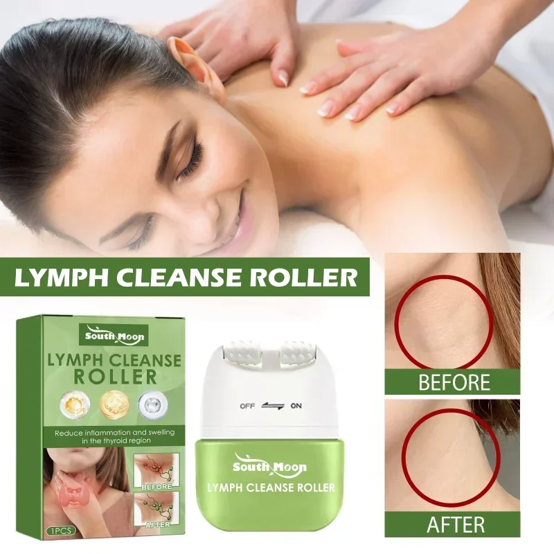 

Sdotter New Lymphatic Cleansing Roller Relieve Swelling Discomfort Armpit Neck Legs Underarm Body Massage Care Lymph Detox Crea