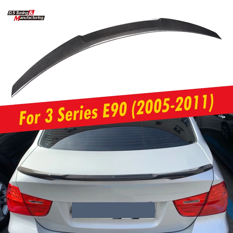 

Rear Trunk Spoiler Wing Deck Tail Real Carbon Fiber Car Styling Boot Lid Lips For BMW E90 325i 330i 335i M3 2005 - 2011 Sedan