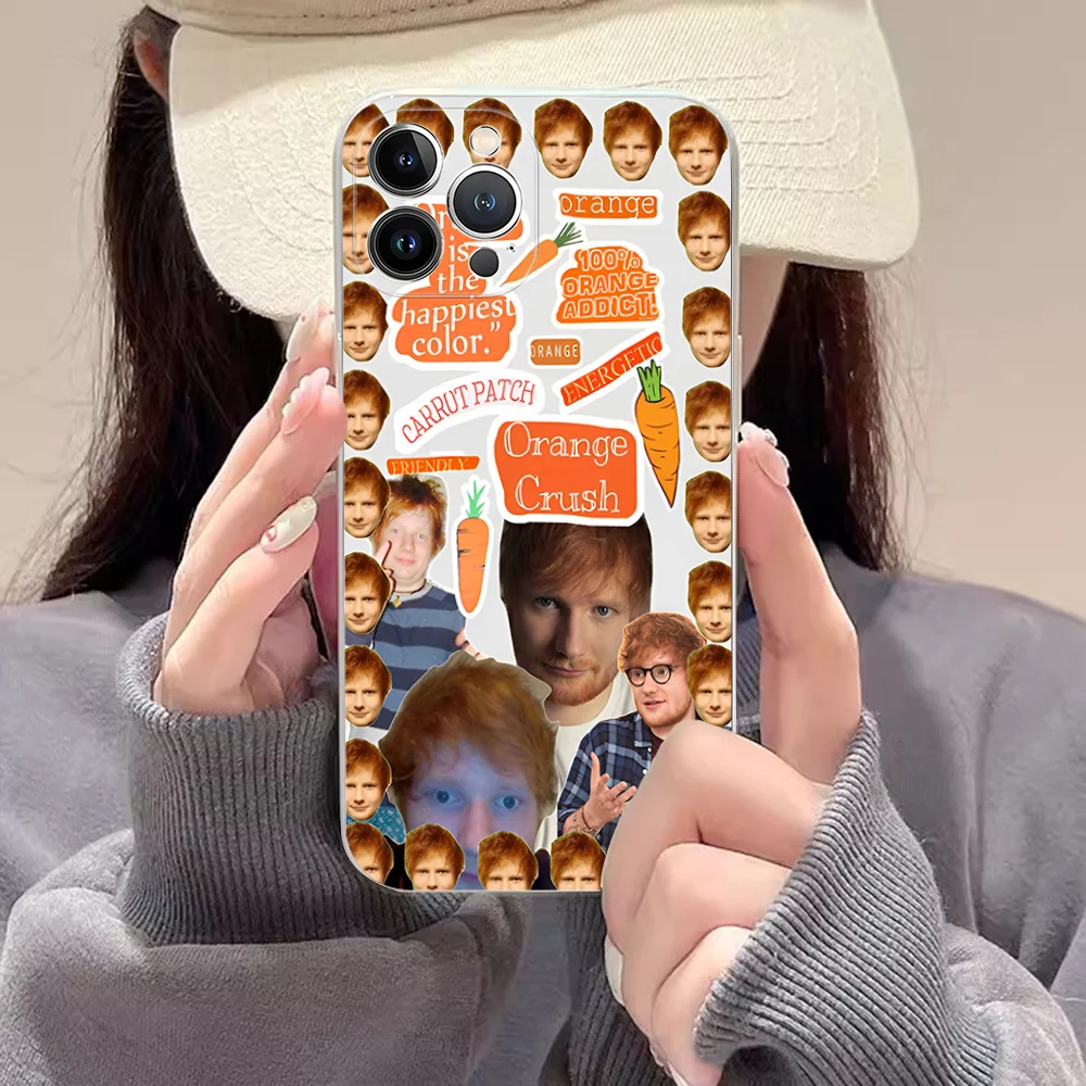 E-Ed Singer S-Sheeran Phone Case Silicone Soft for iphone 15 14 13 12 11 Pro Mini XS MAX 8 7 6 Plus X XS XR Cover