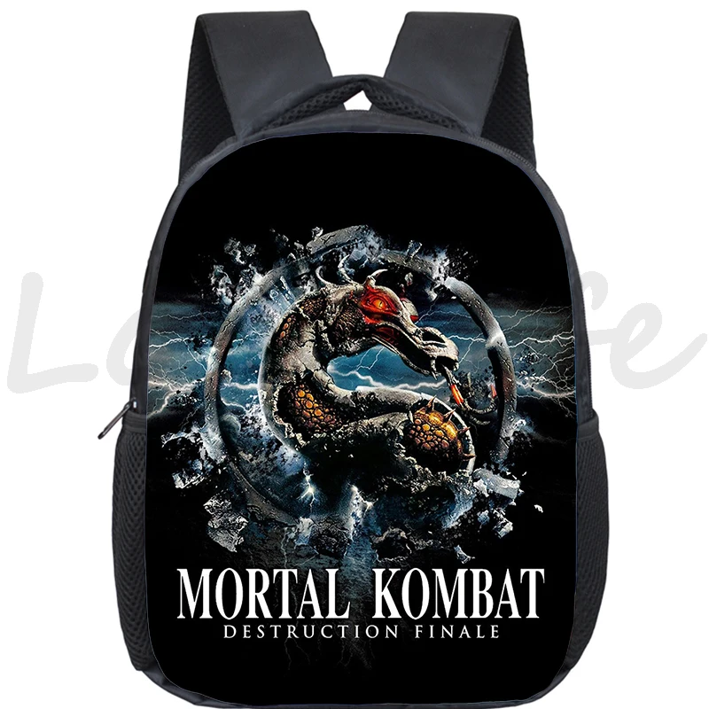 Mortal Kombat School Backpack Toddler Kindergarten Bookbags Boys Girls Kids Cartoon Knapsack Baby Start School Gift bag