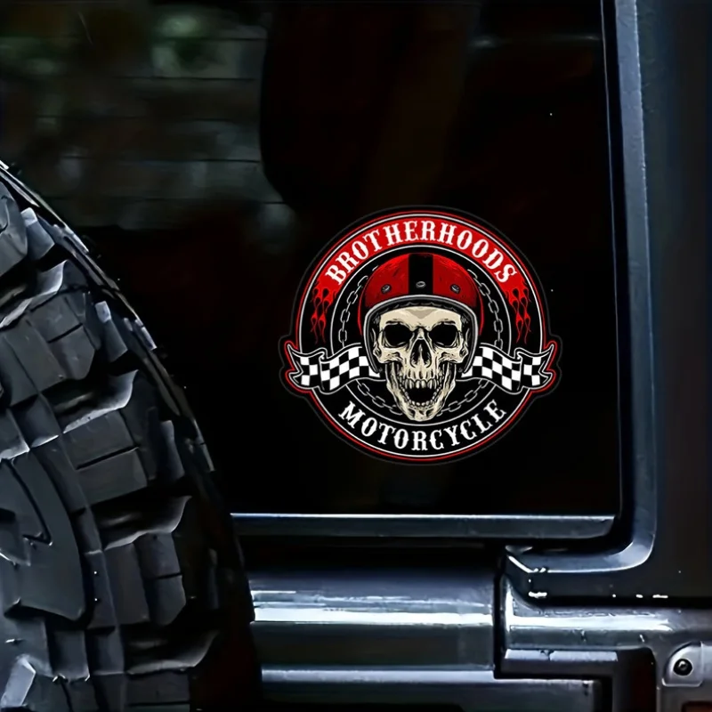 1PC 目を引く兄弟団オートバイビニールデカール - バイクのカスタマイズ/装飾/ラップトップ/電話/ウォーターボトル用の友情の雰囲気