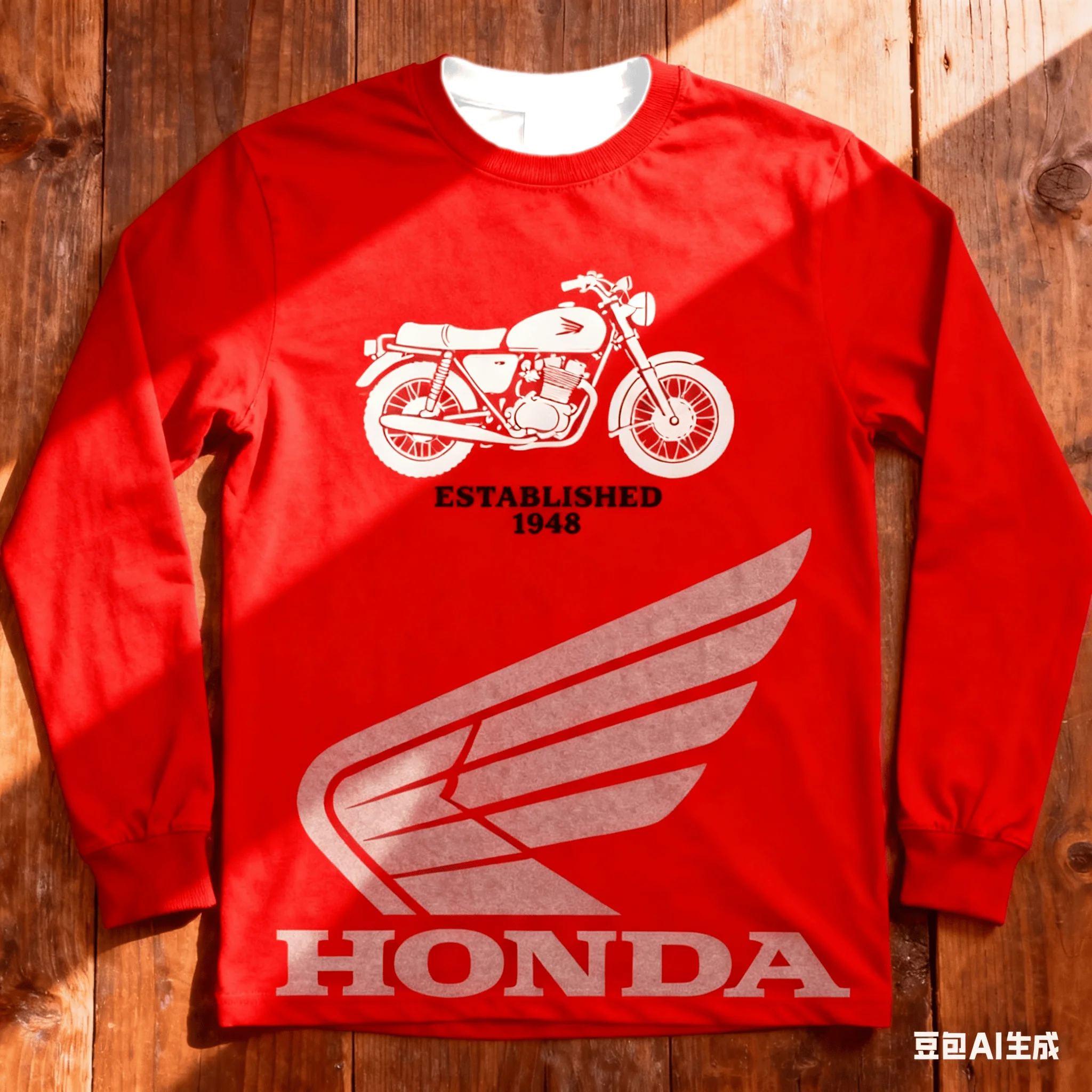 

Honda Men's and Women's Mountain Bike Racing Motorcycle Long Sleeved T-shirt Daily Casual Outdoor Cycling Clothing