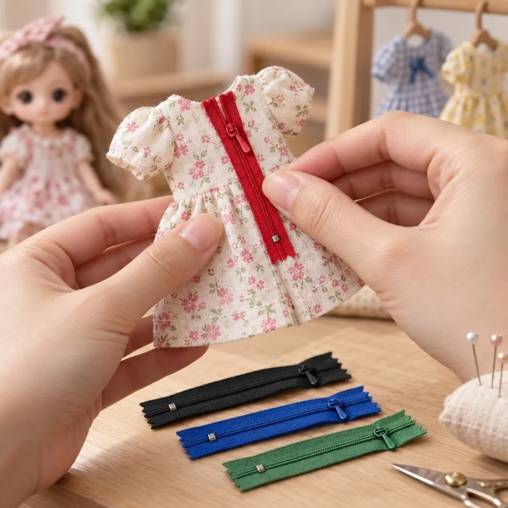 5pcs/set 7cm Mini Zipper Multicolors Eco-friendly DIY Handmade Sewing Scrapbooking Doll Clothing Zipper