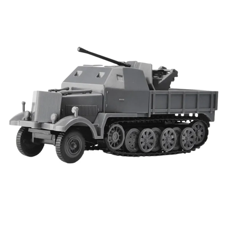 1:72 Scale Miniature Half Track Armored Vehicle Model Toys World War II FLAK37 4D Assembly  DIY Kit