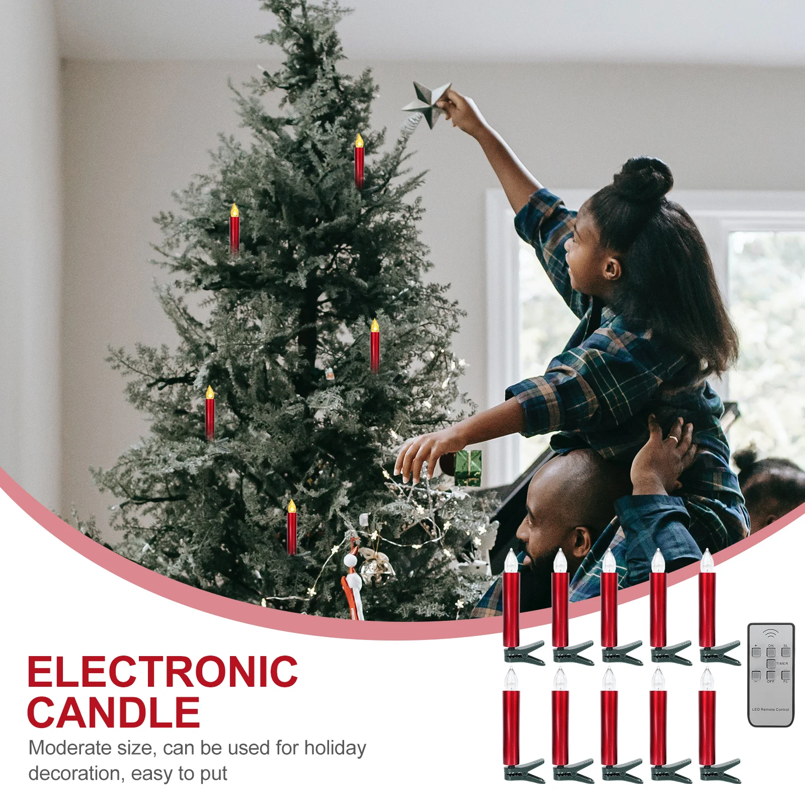 

10Pcs Durable LED Lamps Remote Control Suitable for Holiday Decoration Bedroom Living Room Party Creative Light Decor