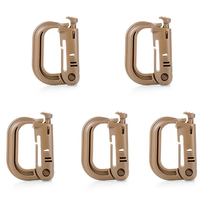 5Pcs Kunststoff D-Ring Taktische Karabiner Grimlock Lock Harte Haken Schnalle Clip Für Molle Gurtband Zubehör Rucksack/beutel/Tasche/Gürtel
