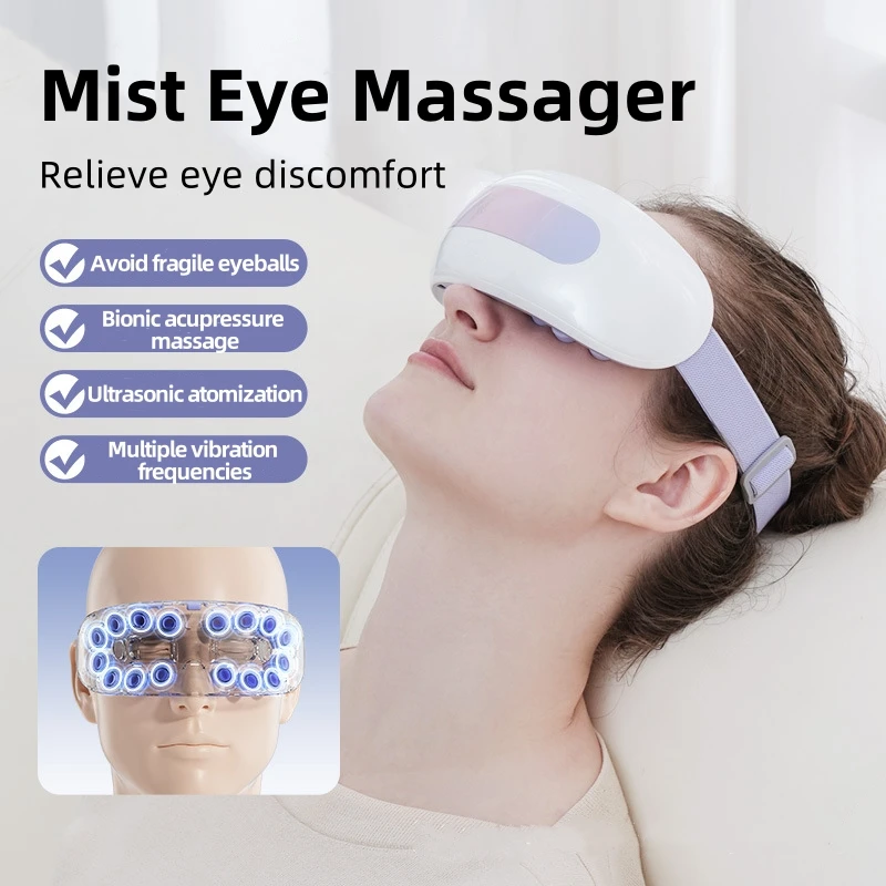 

Atomization Moisturizing Eye Massager with Vibrating Mist Eyes Massage Relief Fatigue Dry Eyes Relaxation Sleep Improvement Gift