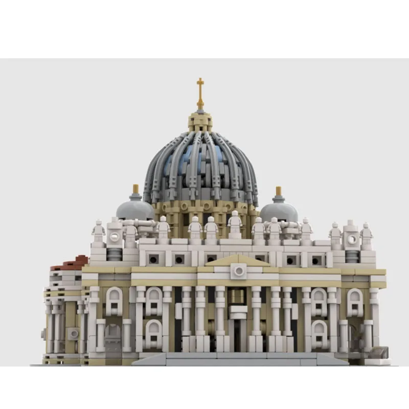 

MOC-205664 Городской ретро-конструктор: модель церкви в масштабе 1:800, 3019 деталей. Игрушка-подарок для мальчиков на День рождения, Рождество, Новый год.