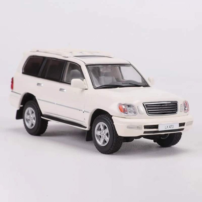 Diecast 1: 64 escala 1:64 vehículo todoterreno de lujo simulación coche en miniatura de aleación LX470 juguete terminado Hobby colección ornamento