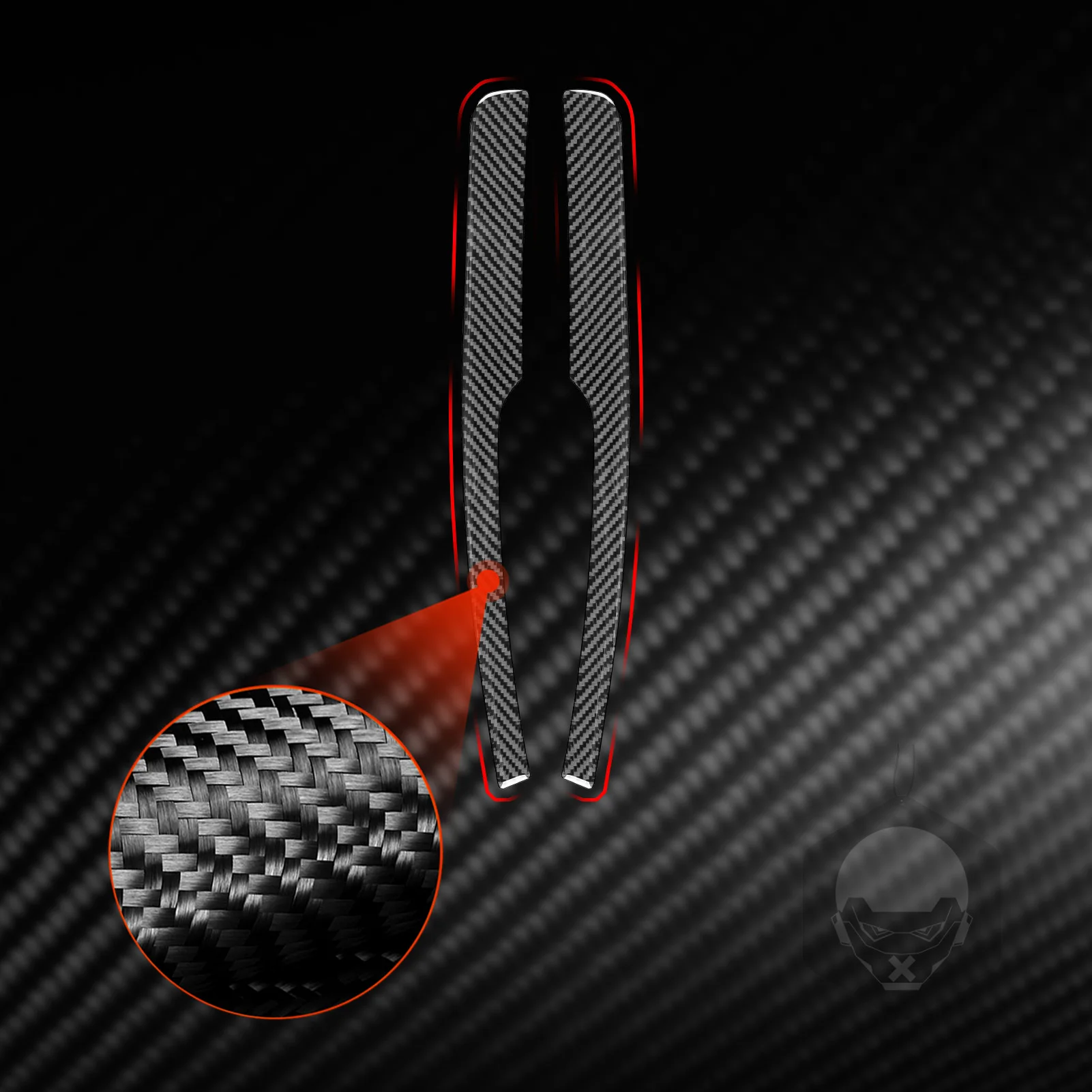 Real Carbon Fiber Car Accessories Side Mirror Strip Decorative Cover Soft Sticker For Honda Accord 10th Gen 2018 2019 2020 2021 view 6