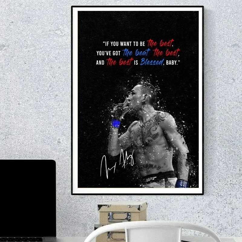 Charles Oliveira MikeTyson Boxing Legend Inspire Quote Poster Canvas Painting Print Wall Art Picture for Home Office Decor Gift