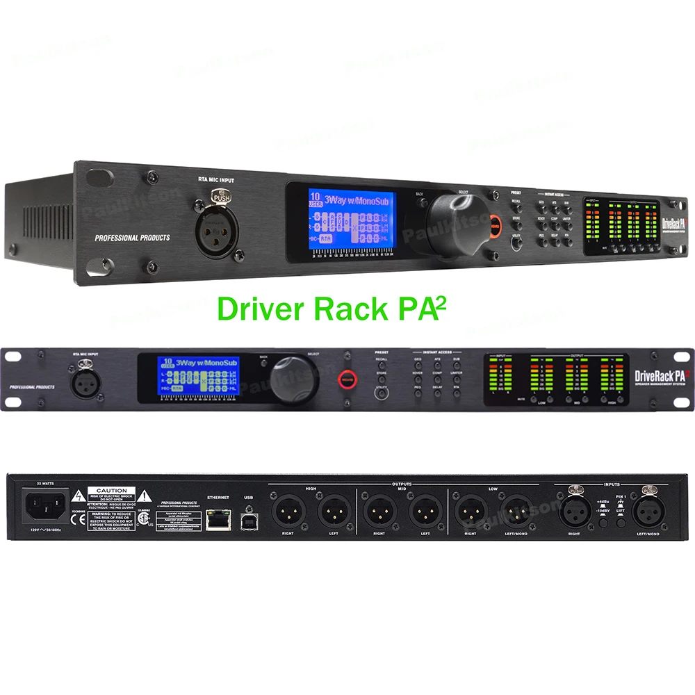 Imagem -03 - Processador de Áudio Digital Profissional Driver Rack Pa2 Compatível Software Original 2in 6out Speaker Manager Feito no México