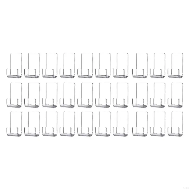 U0DA 30pcs Acryl -Wandmontage -Display -Kleiderbügel für Rekorde Clear Album Speicher Rack