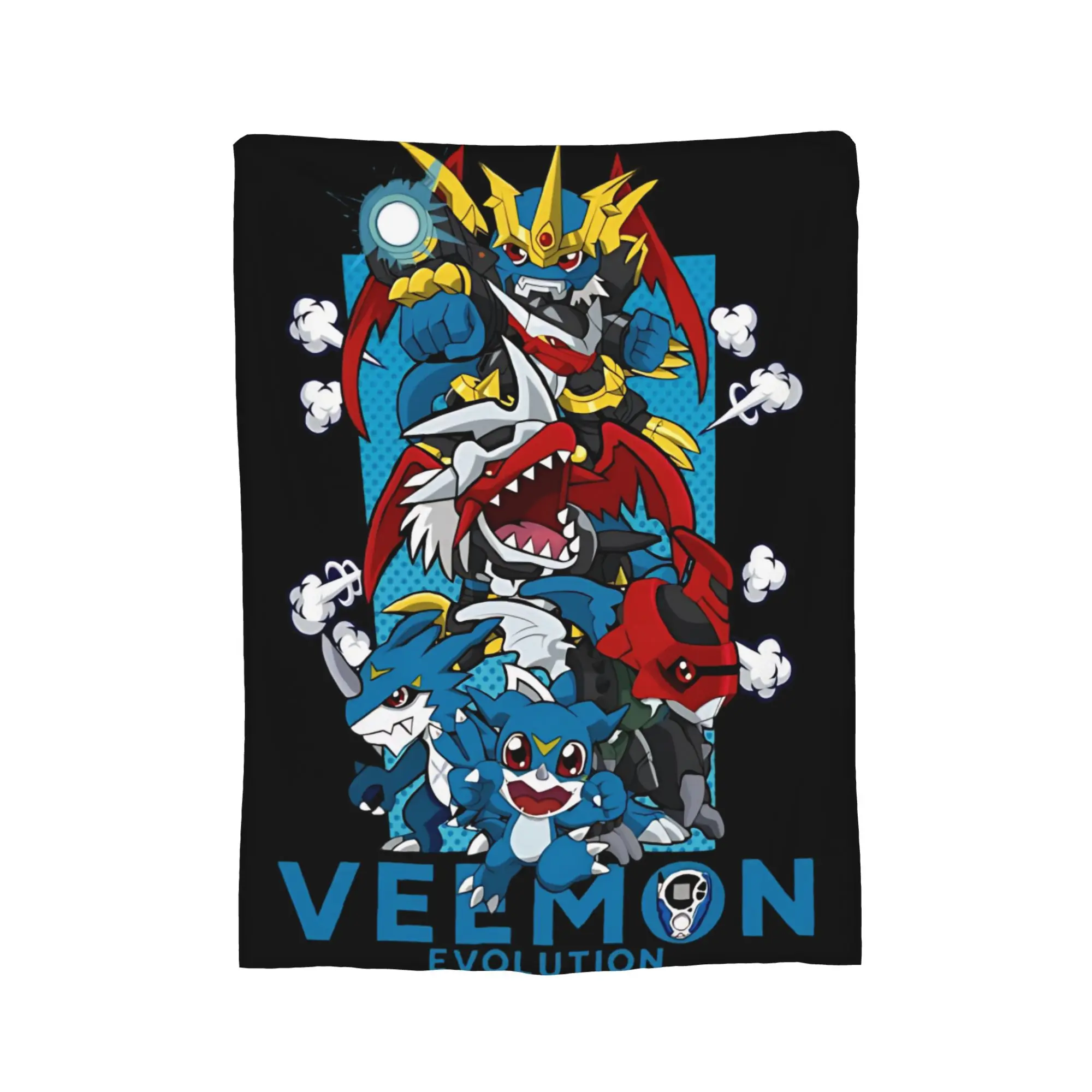digimon veemon evolution Blanket  Flannel Funny Soft Throw Blanket for Bedspread  Winter