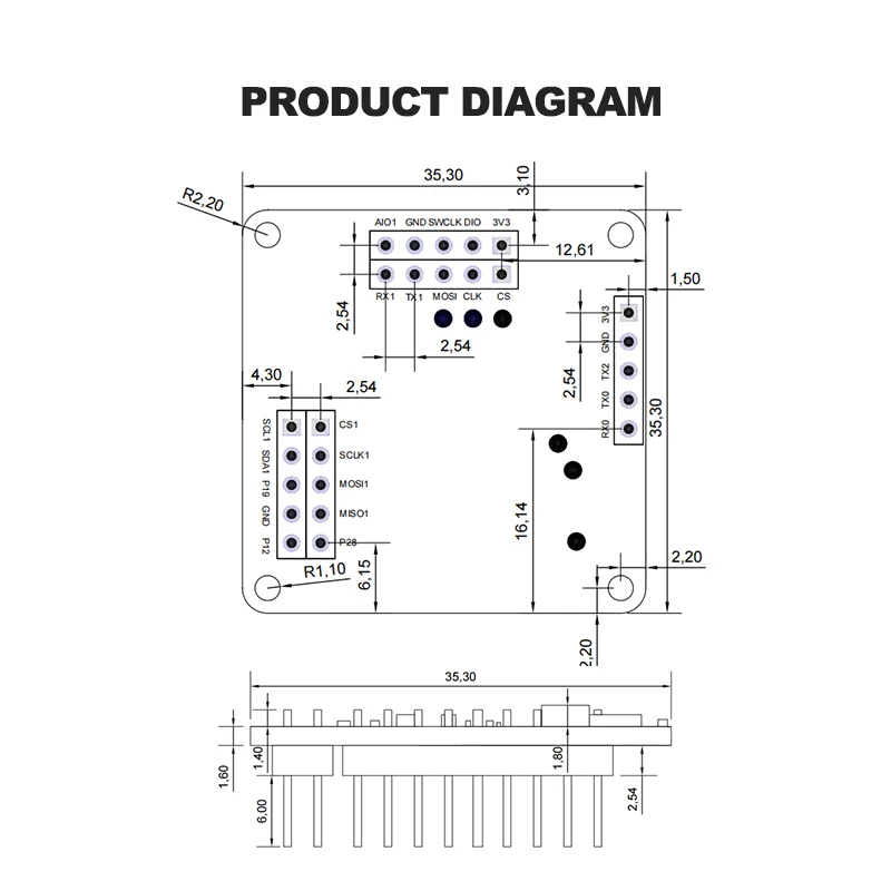 Hi-Link HLK-LD8001B 79G Milímetro Sensor De Detecção De Nível De Onda, Módulo De Radar Sem Contato, Medida De Nível De Alta Precisão