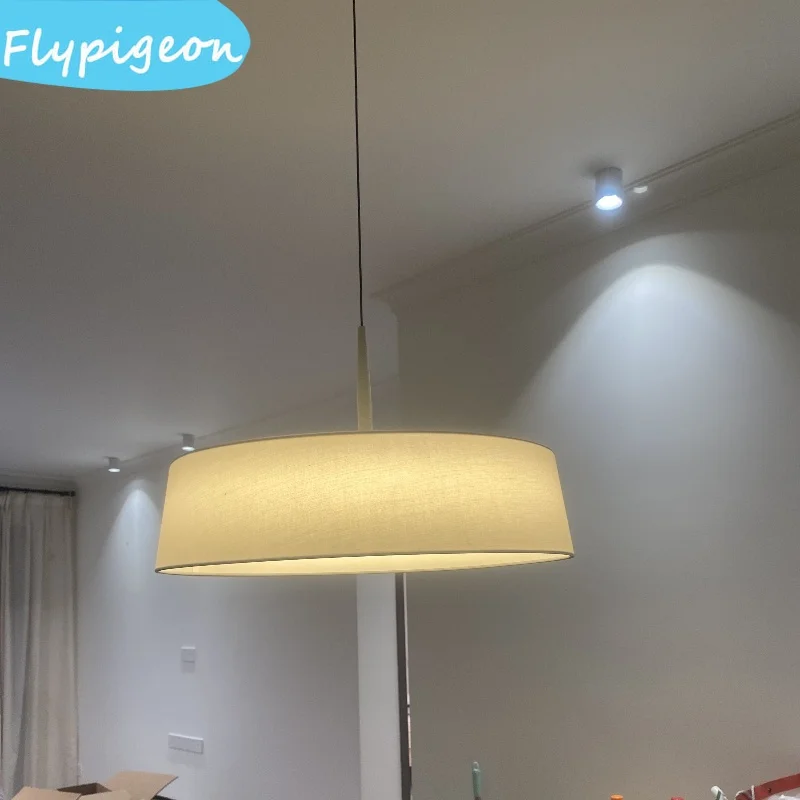 الشمال الحديثة LED النسيج قلادة ضوء التعميم الحد الأدنى تصميم لطاولة الطعام غرفة المعيشة ديكور غرفة نوم مصابيح متدلية #1