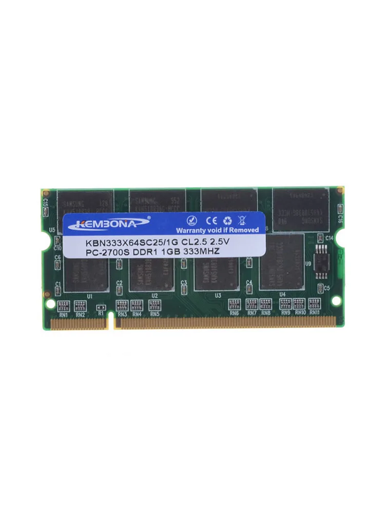 KEMBONA Ram ddr1 1gb 333 sodimm pc2700 200pin CL2.5 compatible with ALL for laptop and Notebook