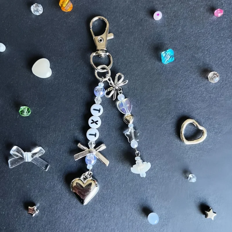 TXT фило вдохновленный брелок |   концертные аксессуары, украшения, идея подарка KPOP, брелок из бисера, подвеска для сумки из бисера