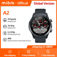 Mibro A2 Smartwatch Bluetooth Calling 1.39Inch HD Screen 70 Sport Modes Waterproof Dual Straps Fashion Men Women Smart Watch