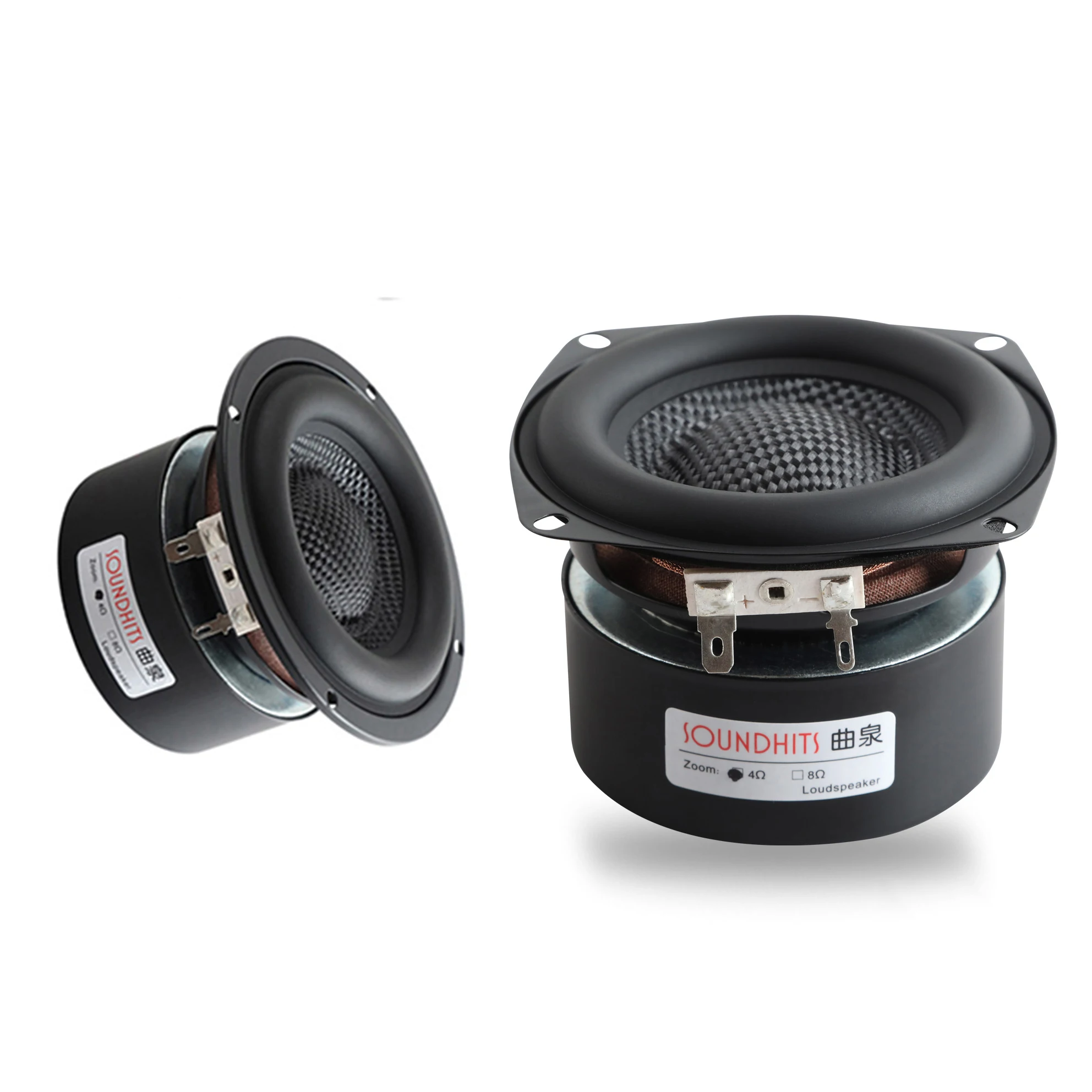 

2PCS 3.5 Inch Speaker Driver Unit Mid-woofer Subwoofer Bass Hifi Woven Basin Powerful Sound Audio Amplifier LoudSpeaker 35~80W