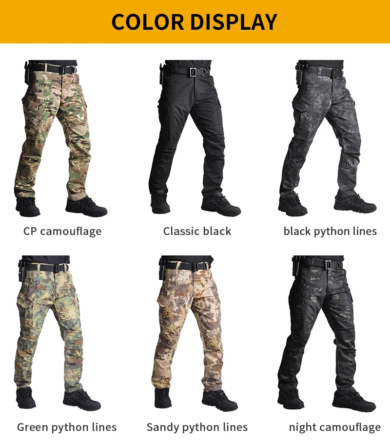 Pantalon cargo extérieur pour homme, pantalon de travail multi-poches, résistant à l'usure, Airsoft CamSolomon