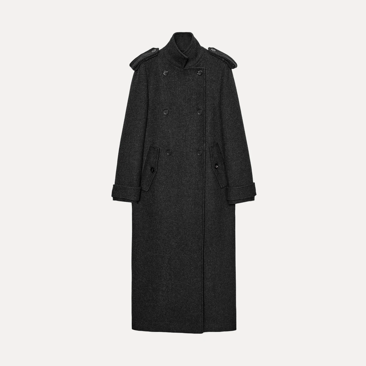 Z 2025 الشتاء Faion معطف طويل بسيط شخصية ملابس خارجية Ele سترة واقية المرأة ملابس عالية الجودة #5