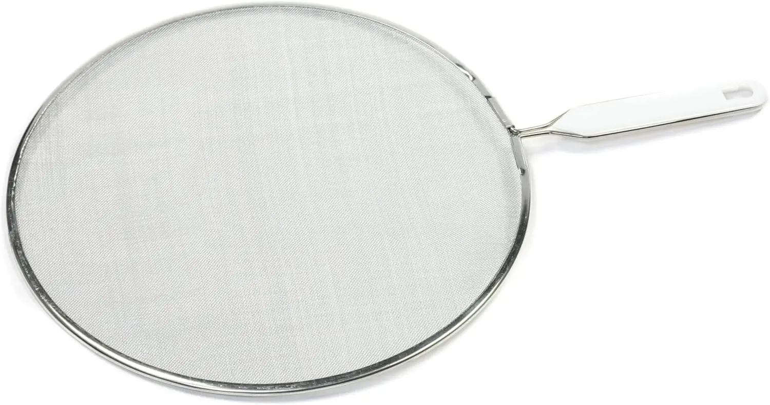 

12" Splatter Screen for Kitchen – Stainless Steel Oil Splatter Guard for Frying & Cooking