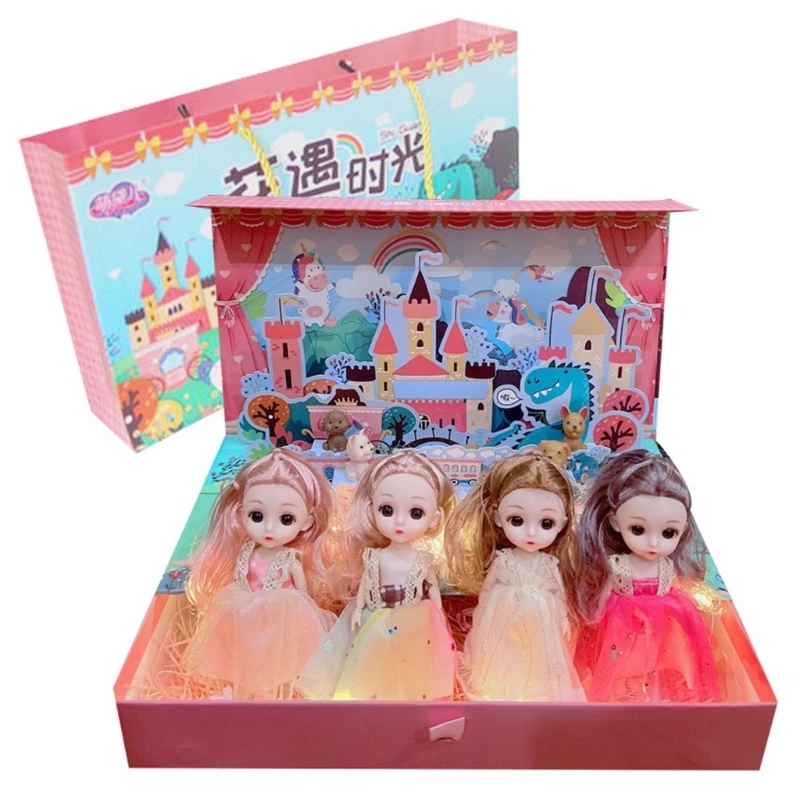 Fashionable Toddler Mini Dolls 5 inch Collection Girls Gift Set Pack of 4