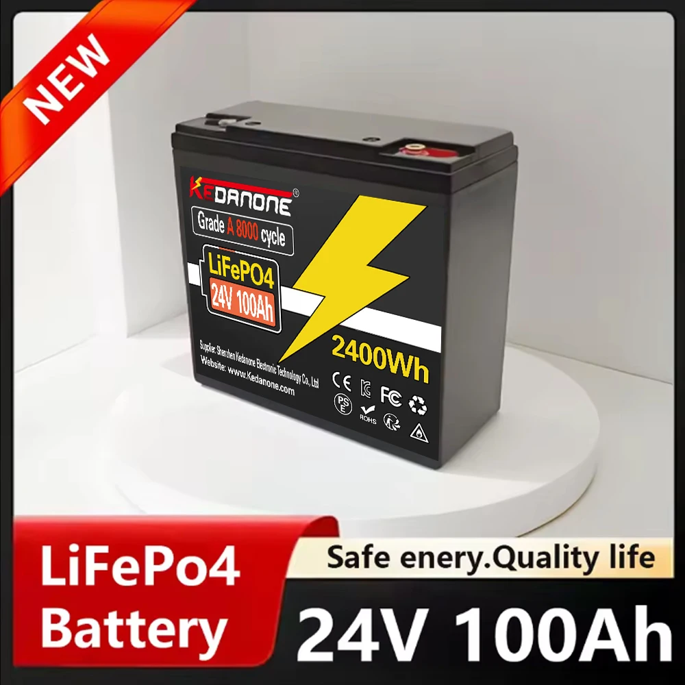 

32700 24V 220AH LiFePO4Battery Built-in BMS RV Rechargeable Lithium Iron Phosphate, Solar Marine Overland Off-Grid Battery