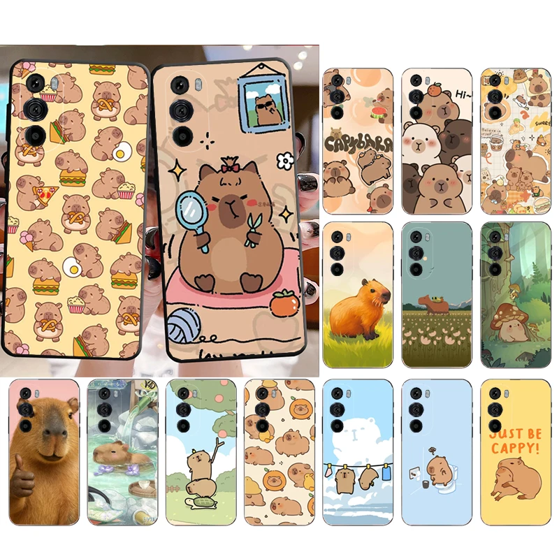 

Phone Case For Motorola Edge 50 40 Pro 60 50 40 30 Ultra Neo Fusion Moto G85 G72 G53 G54 G84 G13 G32 Cartoon Capybara