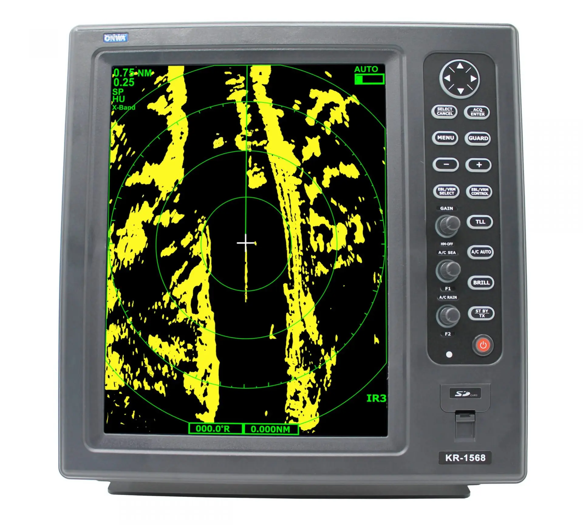15-inch ONWA X-Band 6KW up to 64nm KR-1568 Marine Supplies Product Marine Radar  Support AIS ARPA Display Target Tracking