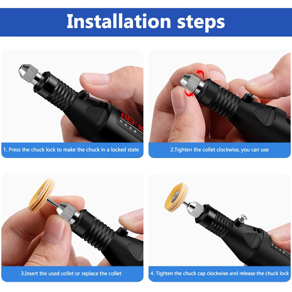 USB Electric Drill Mini Electric Grinding Variable Speed Rotary Tool Drill Bit Engraving Pen DIY Milling Polishing Tool