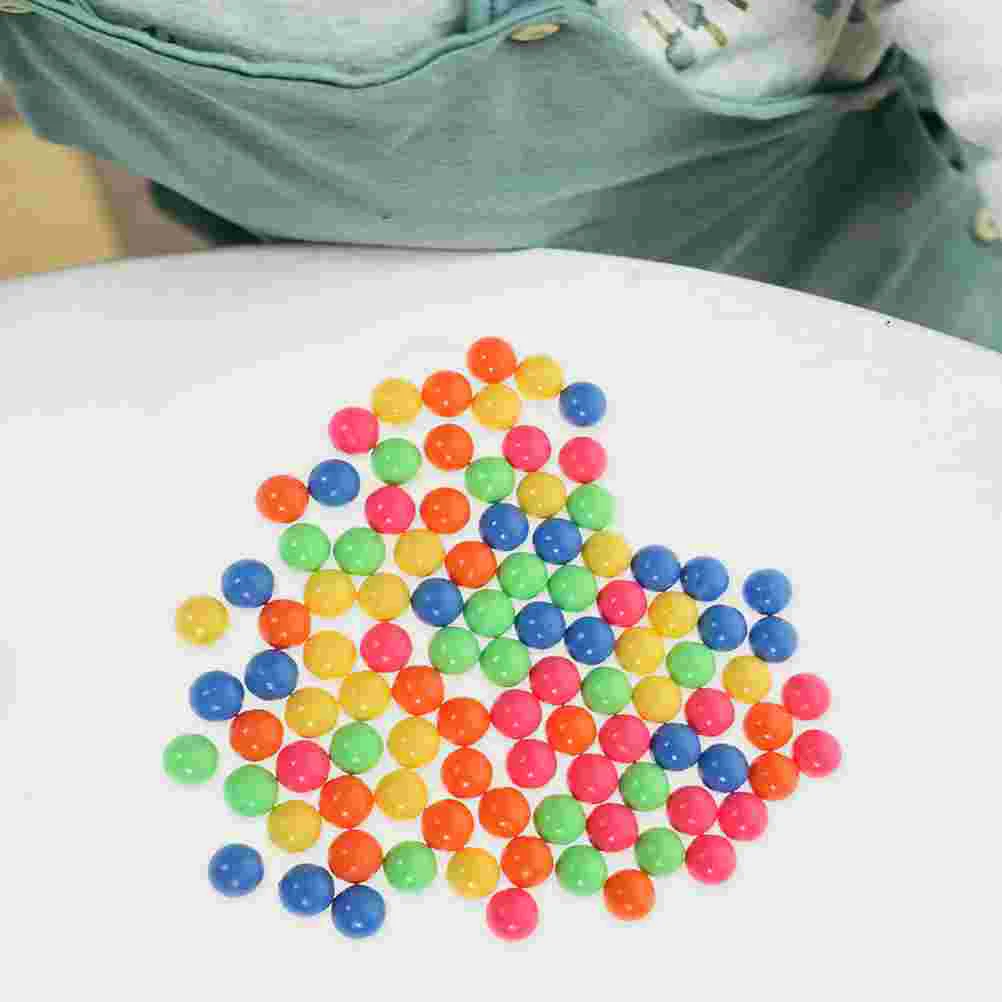 100 Pcs Probability Counting Ball Small Balls Kids Solid Plastic Mini Mathematics Teaching Tools Toddler