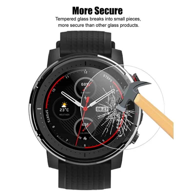 Kính Cường Lực Cho Amazfit Stratos 3 Tấm Bảo Vệ Màn Hình Trên Cho Amazfit Stratos 3 Kính Bảo Vệ Lá