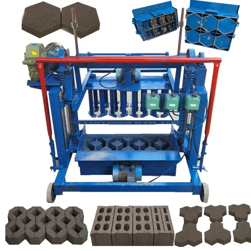 

Semi-automatic Solid Cement Ecological Paving Brick Block Making Moulding Machinery Lifting Concrete Hollow Brick Maker Machine