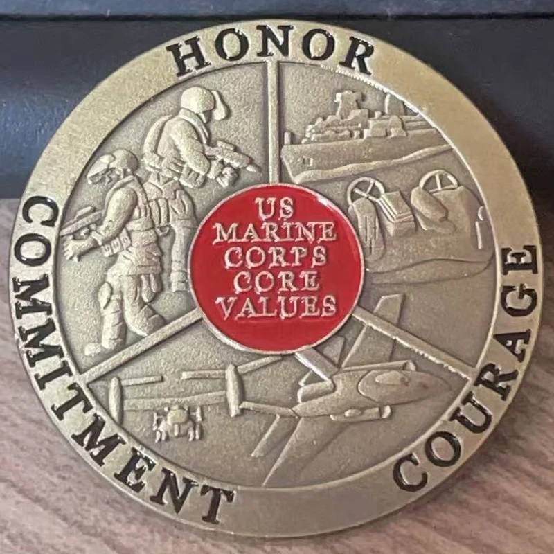 Pièce de défi américaine, Souvenir, valeur centrale, Courage d'honneur, médaille de engagement, jeton, pièce militaire