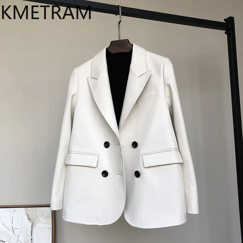 100% vera pelle di pecora giacca donna colletto del vestito di alta qualità giacche in vera pelle donna autunno vestiti delle signore 2025 Chaquetas