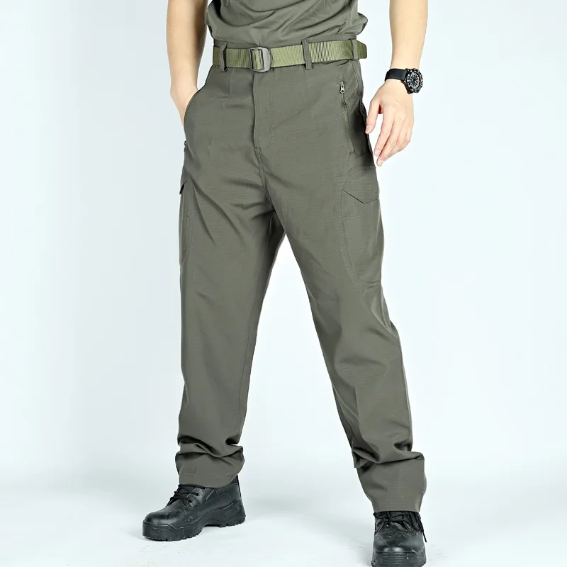 Tactical Quick-drying Pants Men Military Stretch Sports Thin Trousers Outdoor Water-repellent Breathable Hiking Pant Summer Male