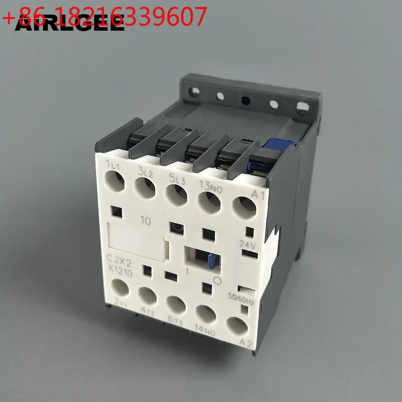 YAO CJX2-K1210 1NO CJX2-K1201 1NC AC24V 36V 110V 220V 380 Volts Coil 50/60Hz 35mm DIN Rail 12A Three Pole 3P k Series AC Contact