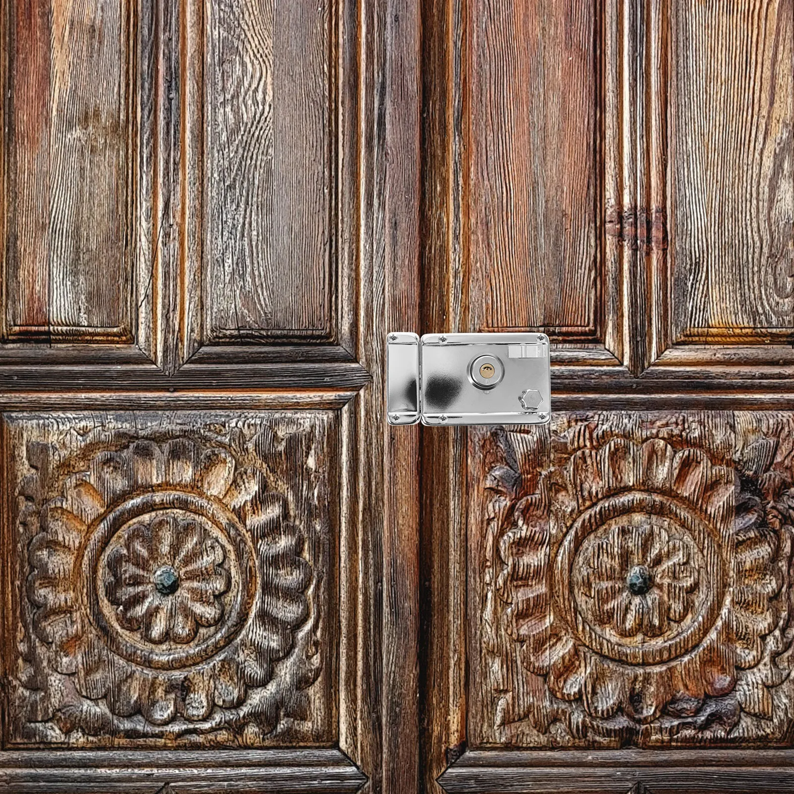 مجموعة واحدة من قفل الهلال الداخلي من الفولاذ المقاوم للصدأ لباب غرفة النوم، أمان متين مقاوم للتآكل