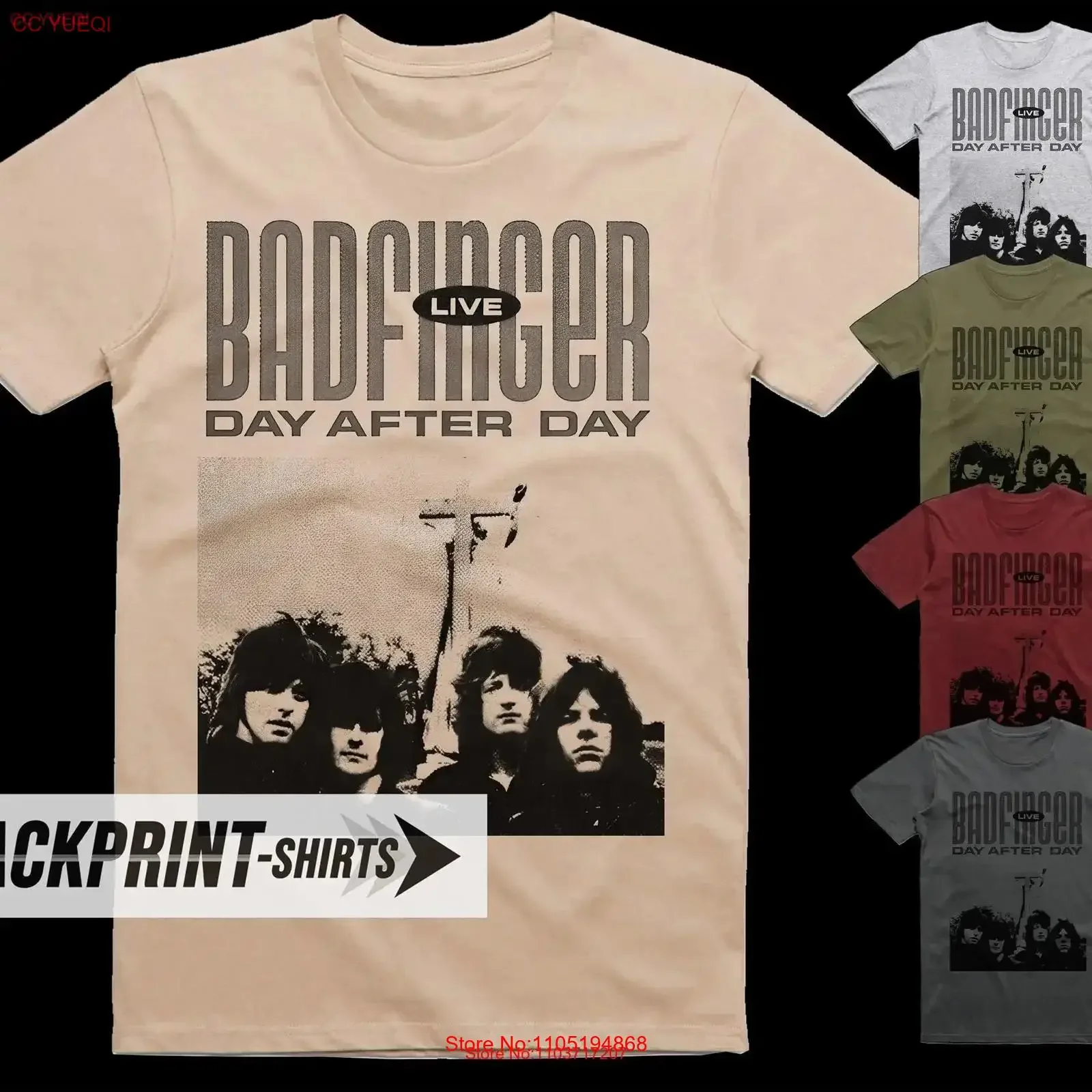 Badfinger Day After Live 1974 1990 T Shirt cotton Men's all sizes S 5XL 18 colors poster band album cover vintage Washed