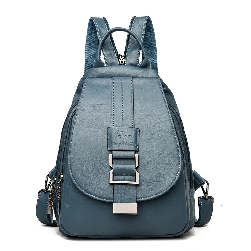 

New Fashion Women Backpacks Vintage High Quality Pu Leather Female Ladies Bag Korean Student Backpack Preppy Style Bag