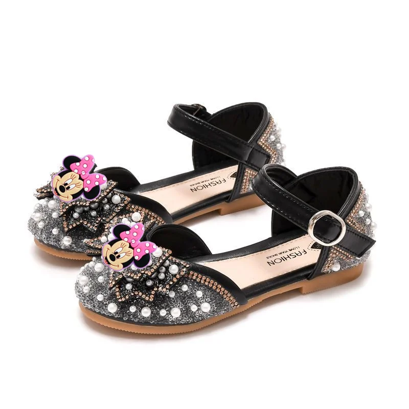 

Disney Mickey Mouse Princess Minnie Sandals Girls Sandals Spring Summer New Children Dance Shoes Fashion Soft Sole Casual Shoes