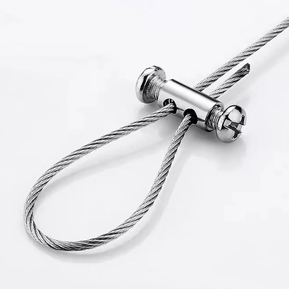 New Stainless Steel Wire Rope Adjustable With Locking Suspension Lanyard Retractable Fastening