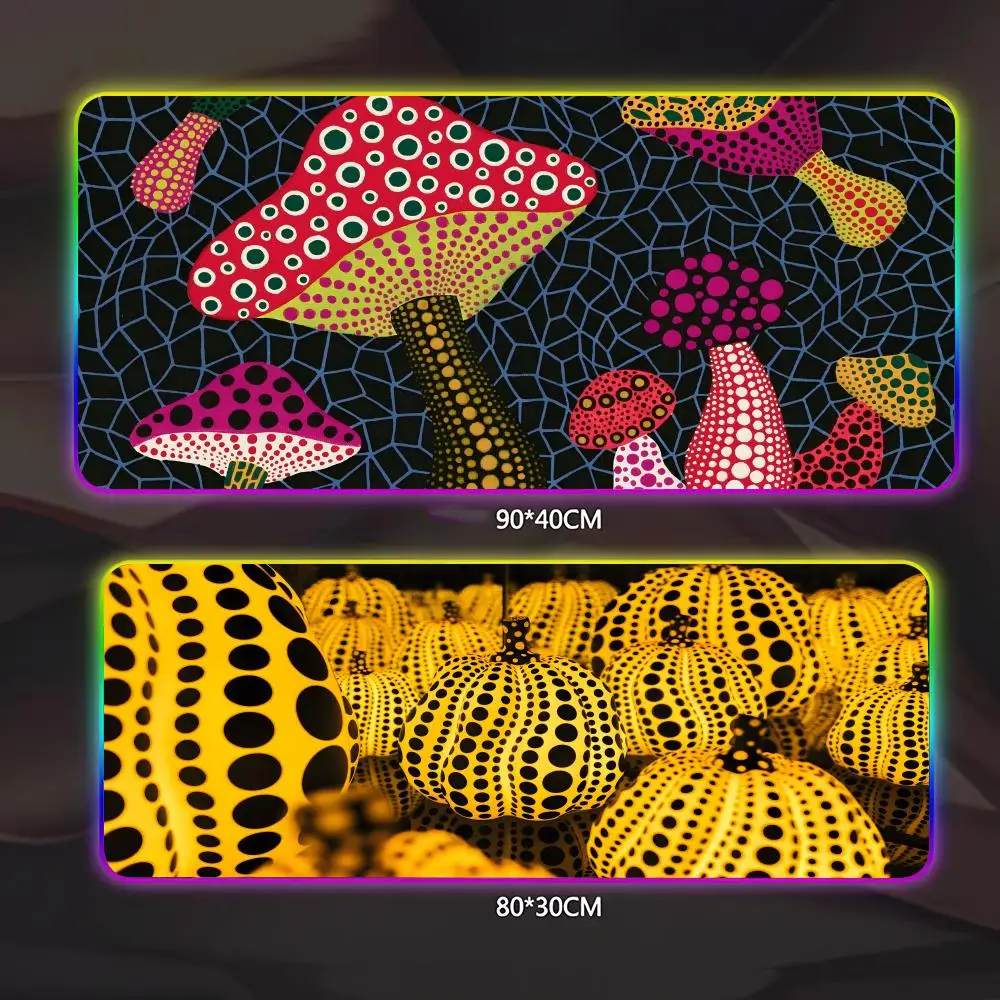 Art Mouse Pad Gamer Luminescence Led Mouse Pad Gaming Table Rgb Deskmat Keyboard Pc Mousepad