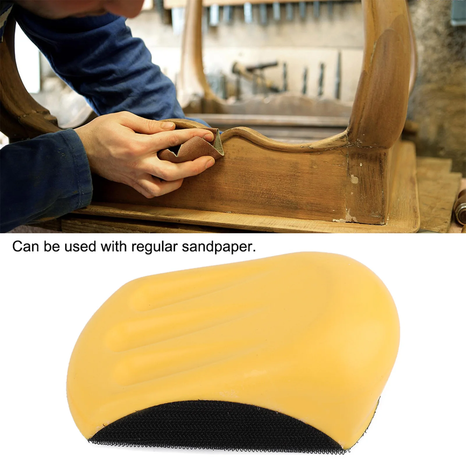 Hook And Loop Hand Sanding Pad Block Polishing Grinding Disc 6" 150mm