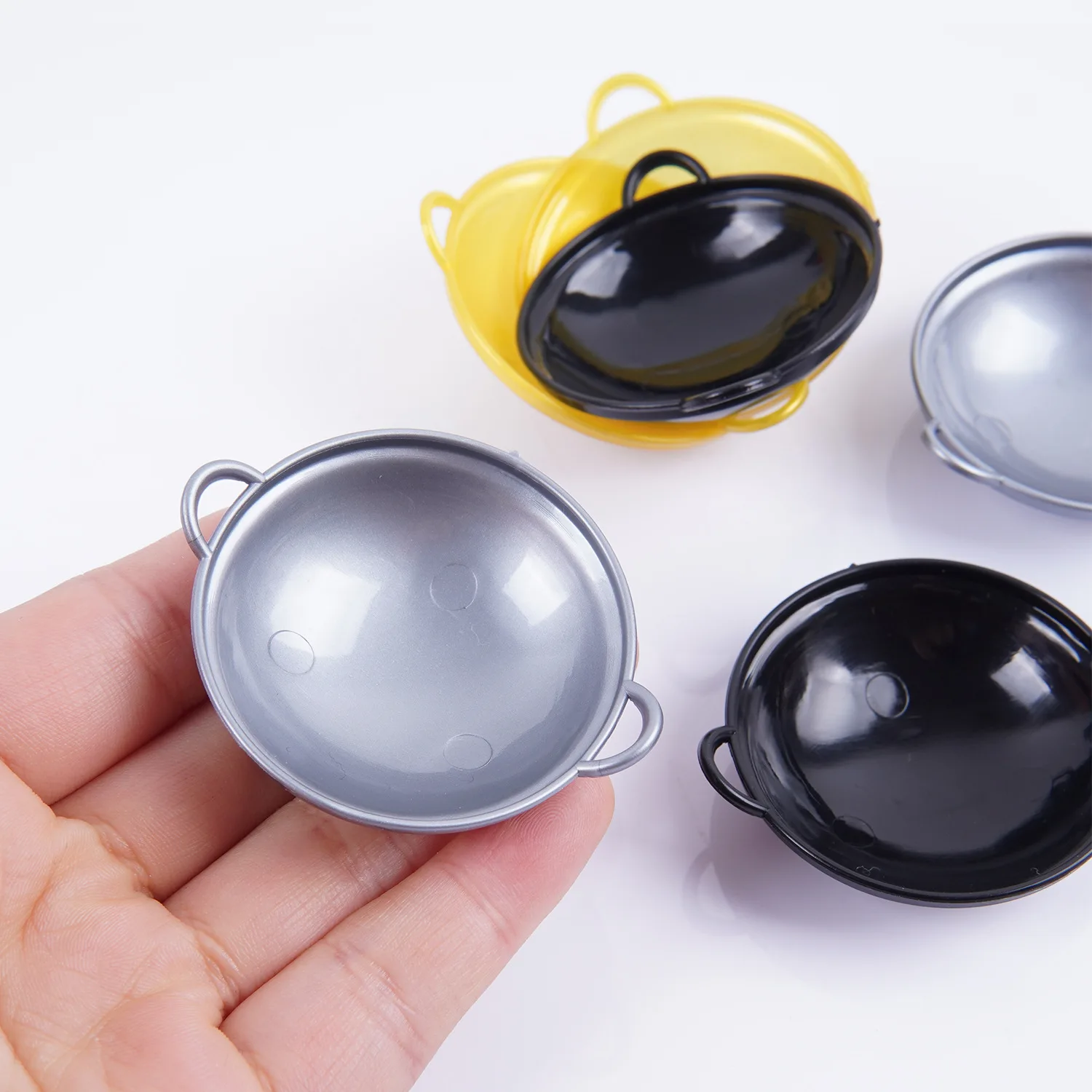 

5pcs Mini Pot Empty Pot Pan Kitchenware Set Dollhouse Cookware Miniature Kitchen Scene DIY Pretend Play Desktop Decoration