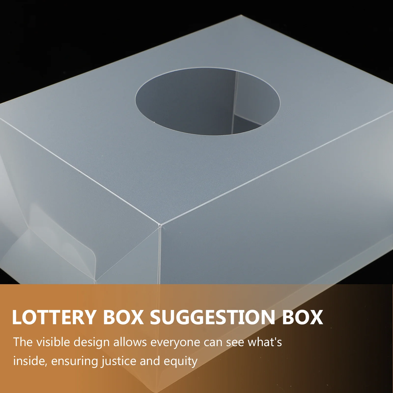

2Pcs Transparent Acrylic Lottery Box Large Capacity Detachable Storage Bin for Annual Meeting Fundraising Polling Promotion
